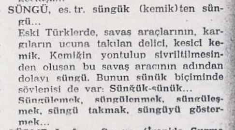 sungu etimolojik sozluk