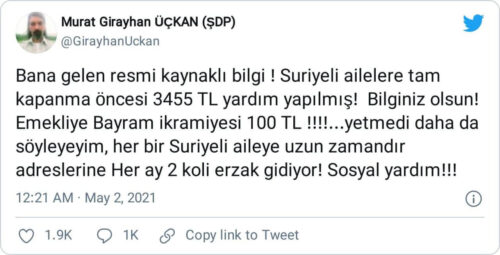 suriyeli bayram ikramiyesi