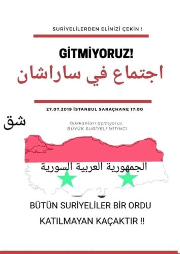 suriyeli gitmiyoruz mitingi