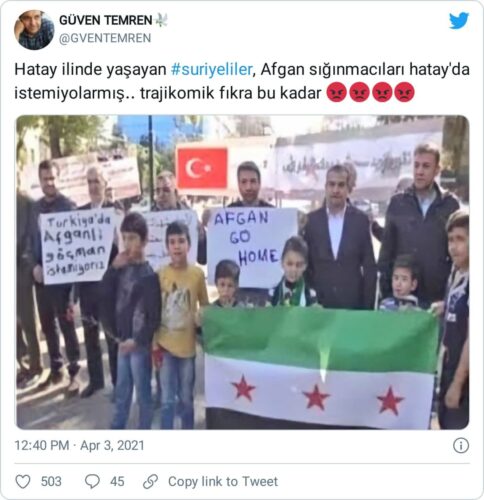 suriyeliler afganları istemiyor iddiası