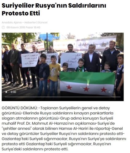 suriyeliler rusyanın saldırılarını protesto etti