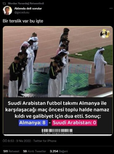 suudi arabistan futbol takimi namaz