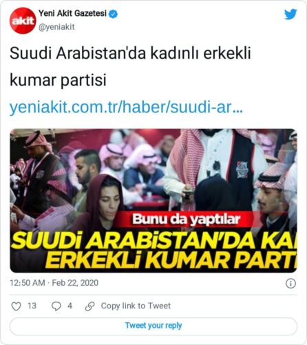 suudi arabistan kumar partisi