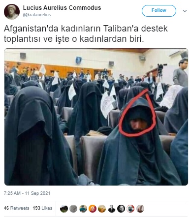 taliban destek toplantısı çarşaflı erkek