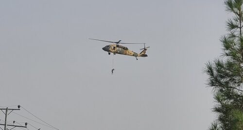 taliban helikopterden selam