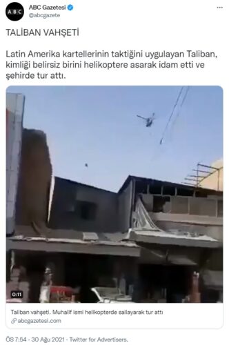 taliban helikoptere asarak idam