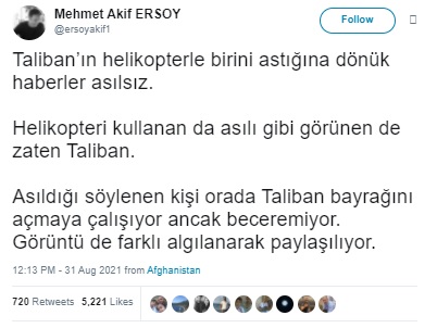 taliban helikopterle birini astığı iddiası