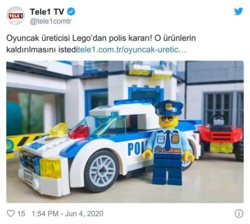 lego polis oyuncaklarını satıştan kaldırdı