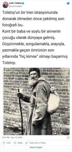 tolstoy donmadan once