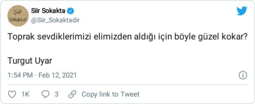 toprak sevdiklerimizi aldığı için mi böyle güzel kokar