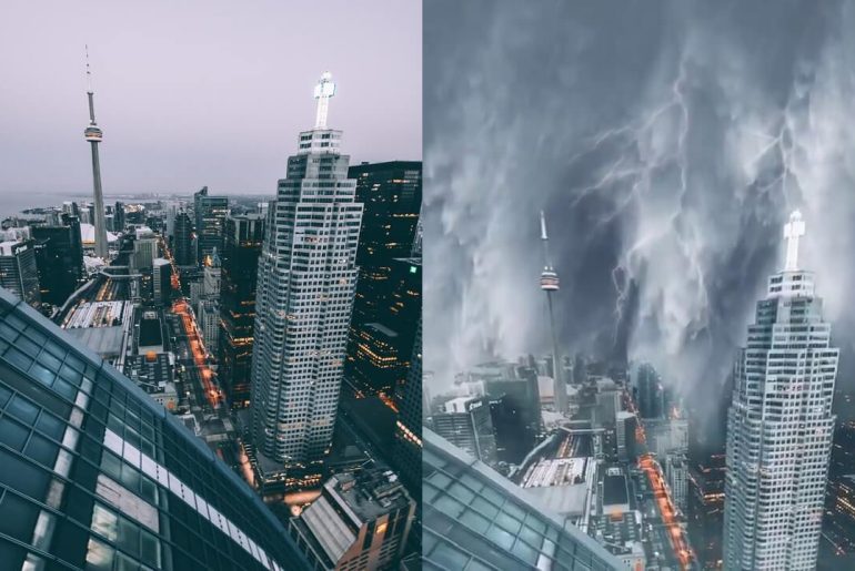 toronto fırtına videosu