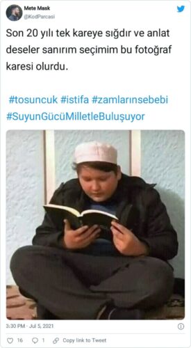 tosuncuk kuran okurken