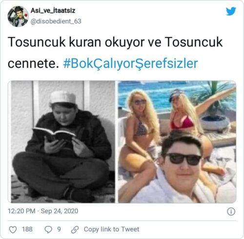 tosuncuk kuran okuyor