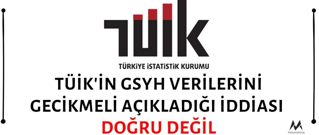 TÜİK'in Kötü Gelen Büyüme Verilerini Gecikmeli Açıkladığı İddiası Doğruyu Yansıtmıyor