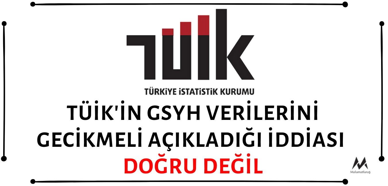 TÜİK'in Kötü Gelen Büyüme Verilerini Gecikmeli Açıkladığı İddiası Doğruyu Yansıtmıyor