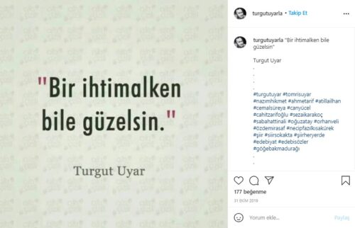 turgut uyar bir ihtimalken bile ne kadar güzelsin