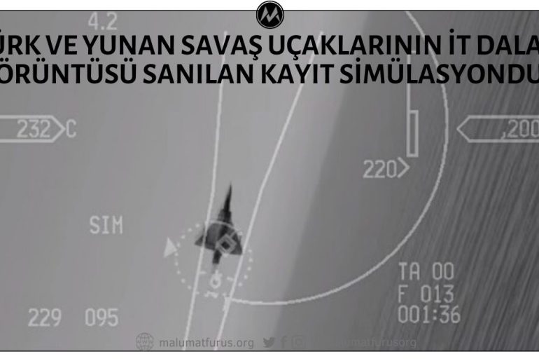 Türk ve Yunan Savaş Uçakları Arasındaki İt Dalaşı Görüntüsü Olduğu İddiasıyla Paylaşılan Video Kaydı Gerçek Hayattan Değil