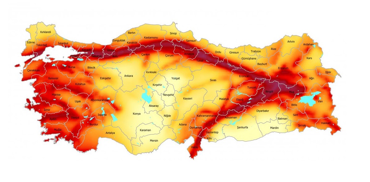 türkiye deprem tehlike haritası