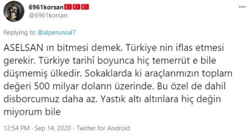 türkiye tarihi boyunca hiç temerrüde düşmemiş