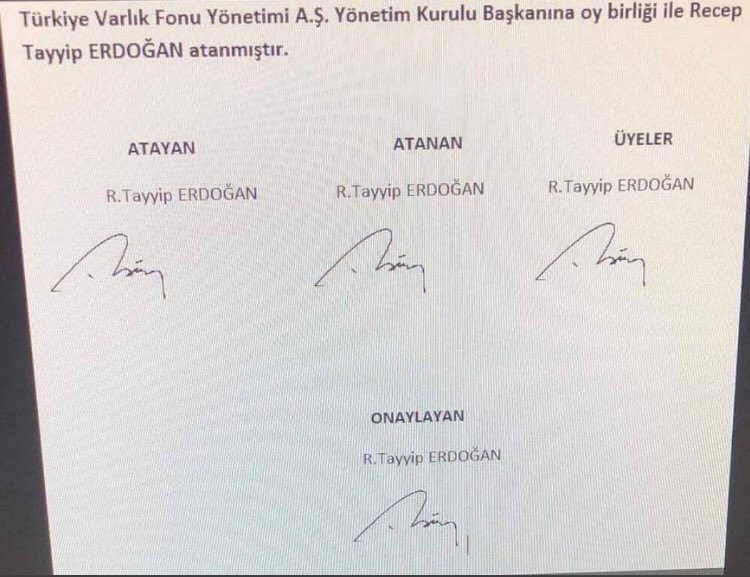 türkiye varlık fonu atama kararı