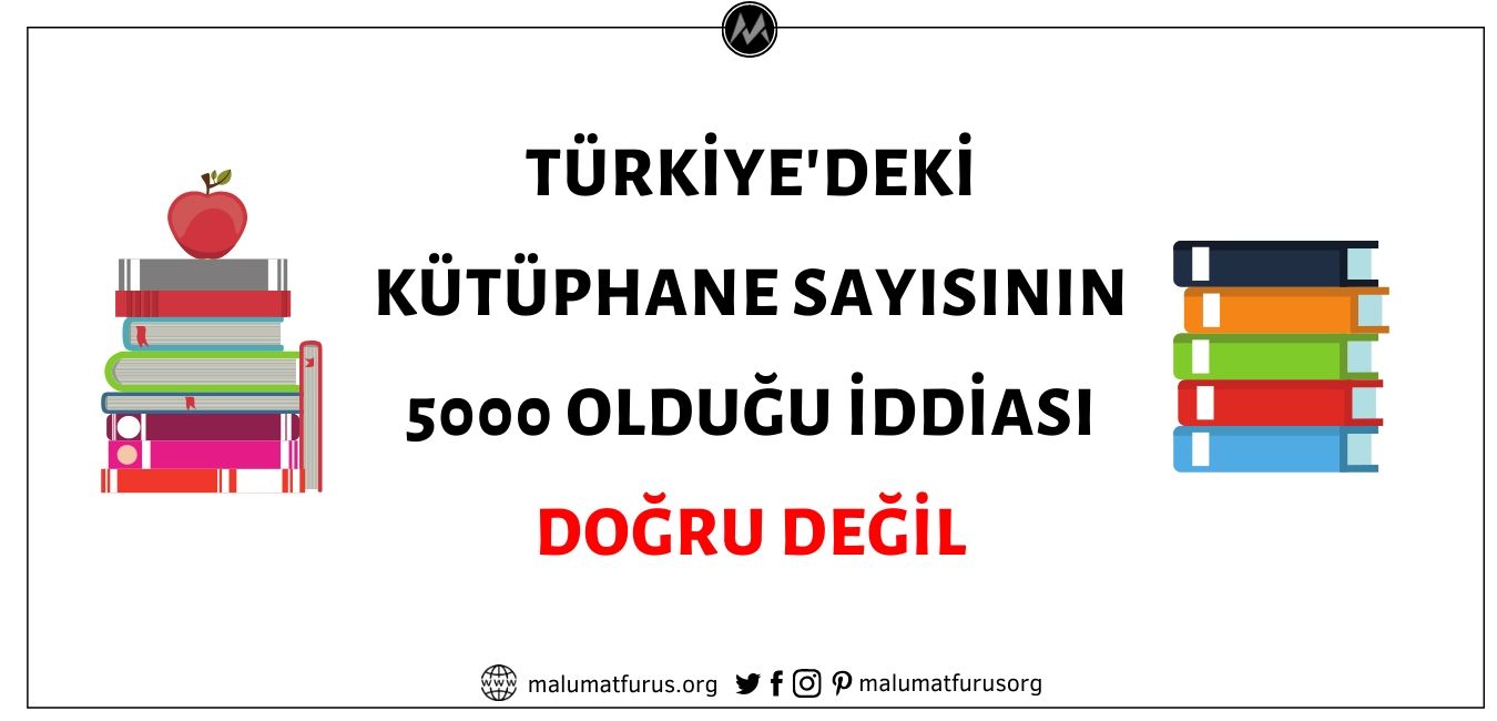 Türkiye'de Toplam 5000 Kütüphane Bulunduğu İddiası Doğru Değil