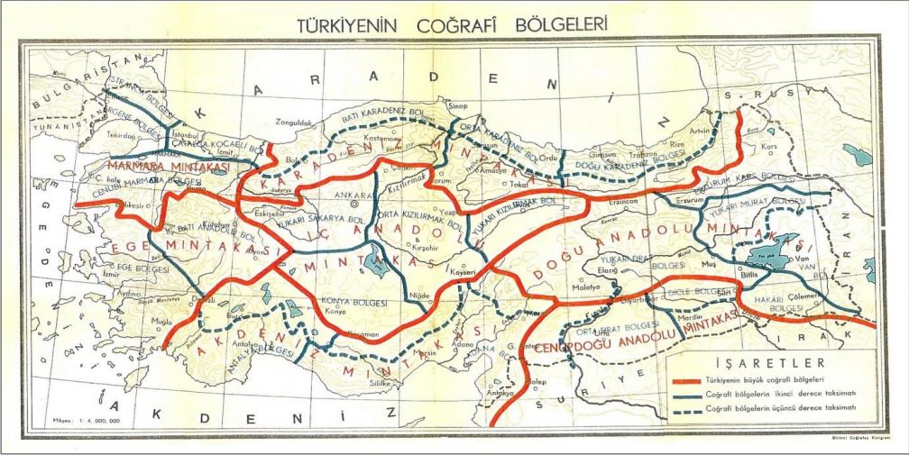 Türkiye'nin Coğrafi Bölgelerinin Ayrımını Yabancıların Yaptığı İddiası