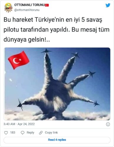 turkiyenin en iyi 5 savas pilotu tarafindan yapildi