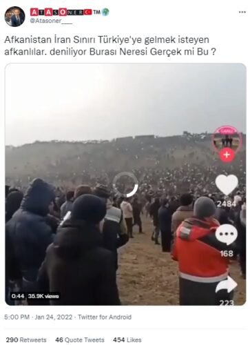 turkiyeye gelmek isteyen afganlilar