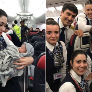 uçakta doğan bebek