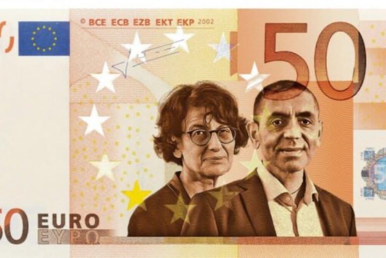 ugur sahin ozlem tureci euro banknot