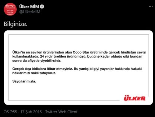 ülke cocostar açıklama