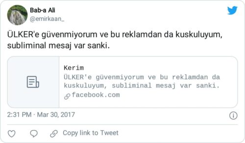 ülkere güvenmiyorum