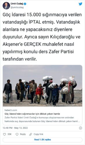 umit ozdag siginmaci vatandaslik iptali