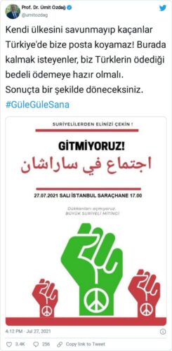 ümit özdağ suriyeliler mitingi