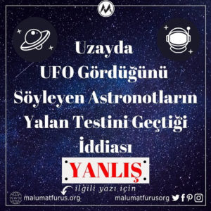 uzayda ufo gören astronot