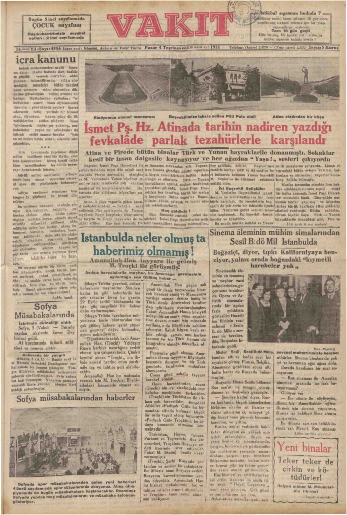 vakit 4 ekim 1931