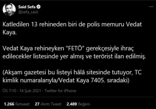 vedat kaya ihraç iddiası