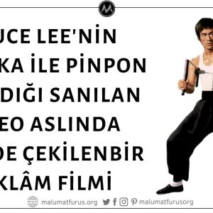 Bruce Lee'nin Mınçıka ile Pinpon Oynadığını Gösterdiği Sanılan Video Kaydı Aslında Bir Reklâm Filmi