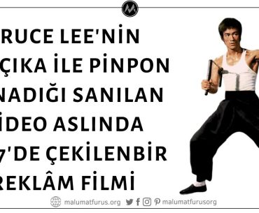 Bruce Lee'nin Mınçıka ile Pinpon Oynadığını Gösterdiği Sanılan Video Kaydı Aslında Bir Reklâm Filmi