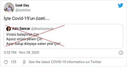 aziz sancar virüs çin