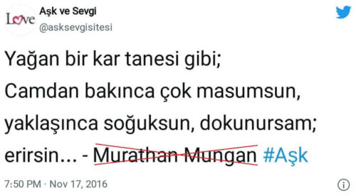 yagan bir kar tanesi gibi