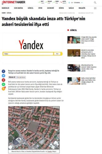 yandex askeri tesis ifşa