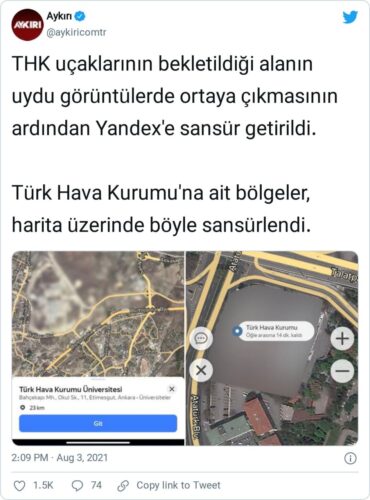 yandex thk sansür