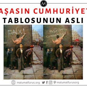 "Yaşasın Cumhuriyet" Sloganıyla Bilinen Tablo Fyodor Pavlovich Reshetnikov'in "Barış İçin" Adlı Tablosunun Montajlanmış Hâlidir