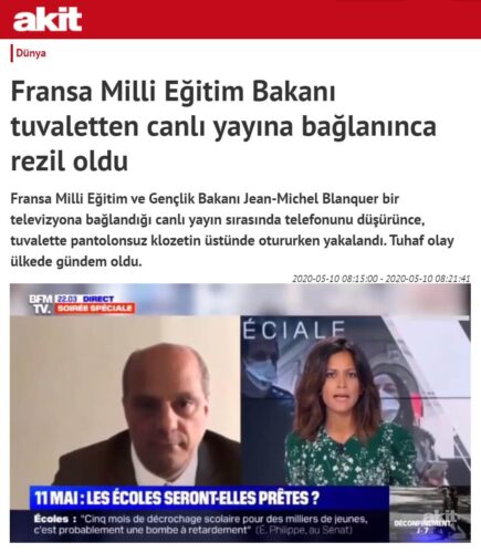 fransız bakan tuvalette canlı yayın