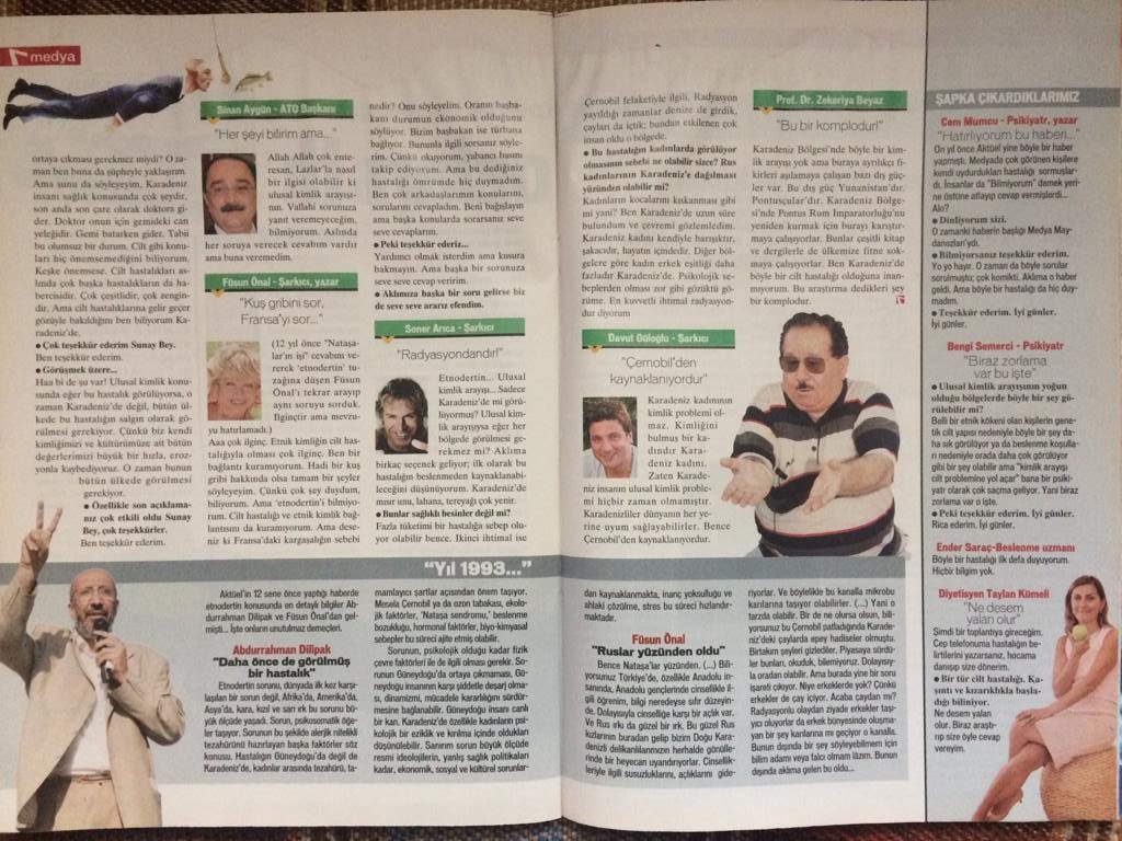 Yeni Aktüel Dergisinin 22-28 Kasım 2005 tarihleri arası için yayınlanan 19. sayısındaki "Medya Maydanozları II" başlıklı yazı