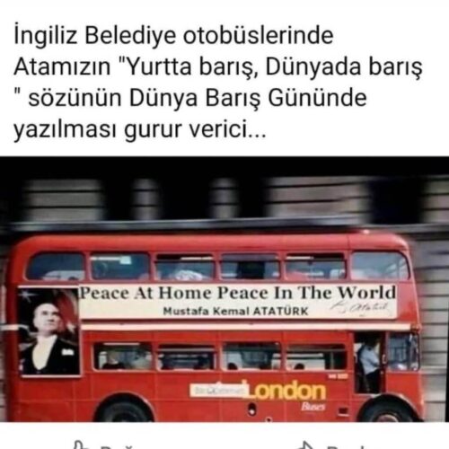 yurtta barış cihanda barış londra otobüs