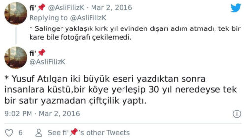 yusuf atılgan 30 yıl tek satır yazmadan