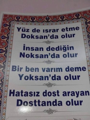 yüzde ısrar etme doksan da olur