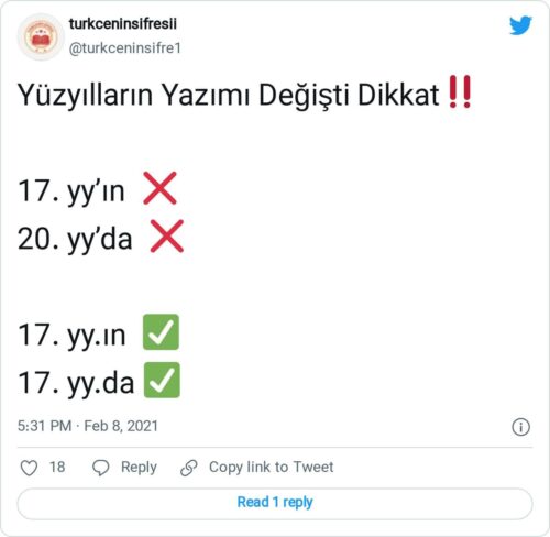 yuzyil yazimi degisti